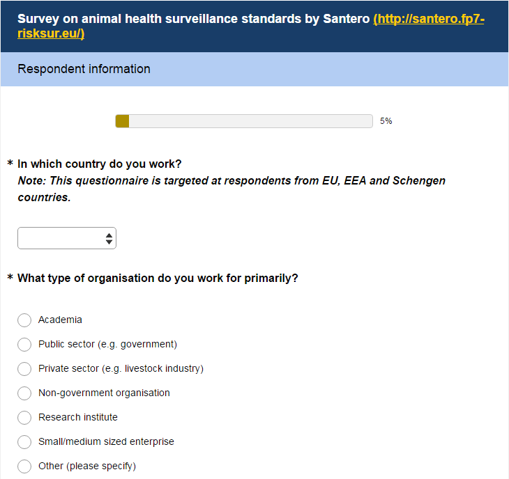 NEW SURVEY AVAILABLE For Surveillance Professionals | Www.fp7-risksur.eu